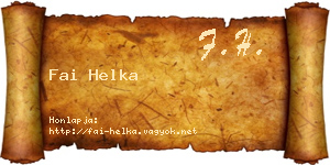 Fai Helka névjegykártya